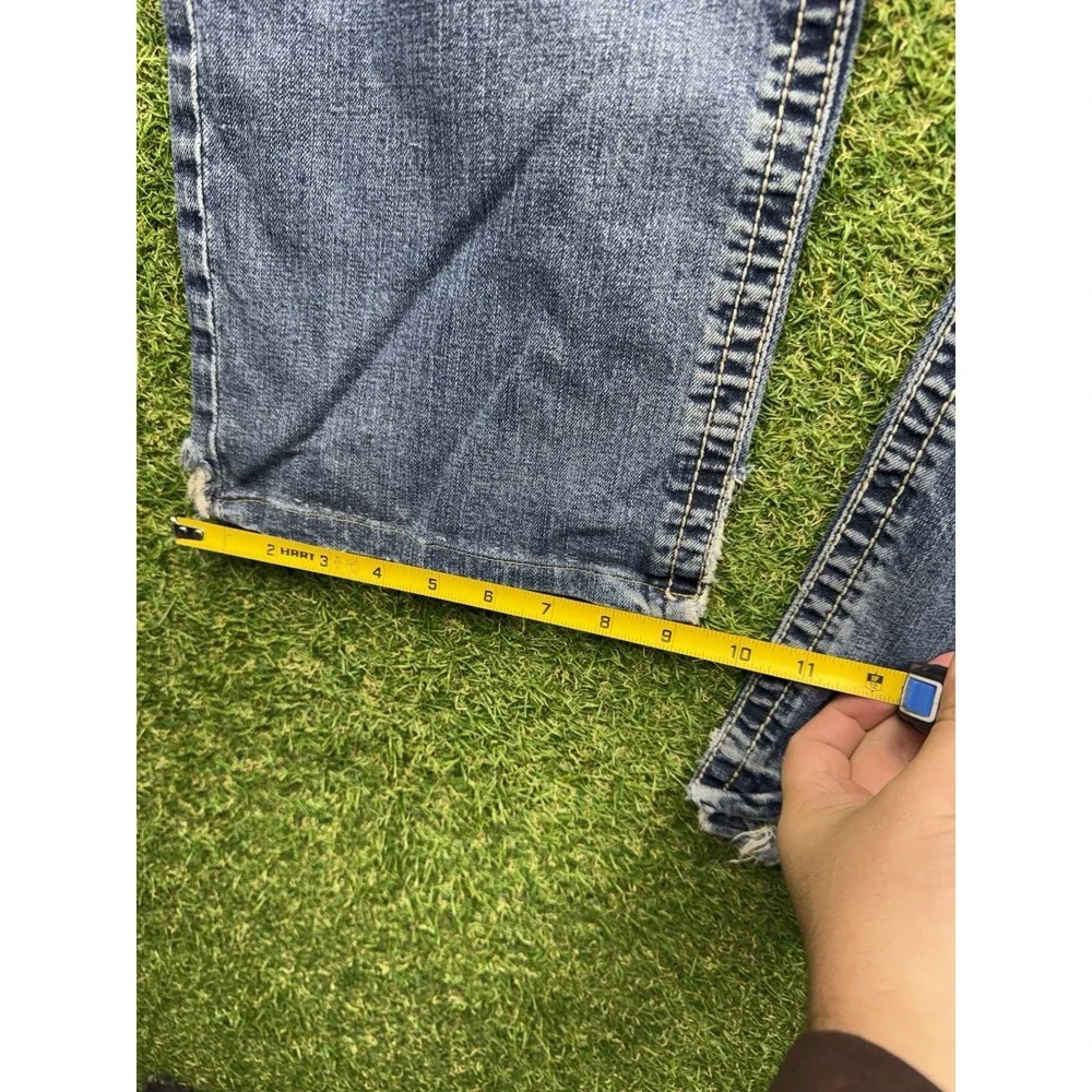 BKE Jeans Mens 38x30 Seth Straight Leg Affliction Y2K Medium Wash Distressed